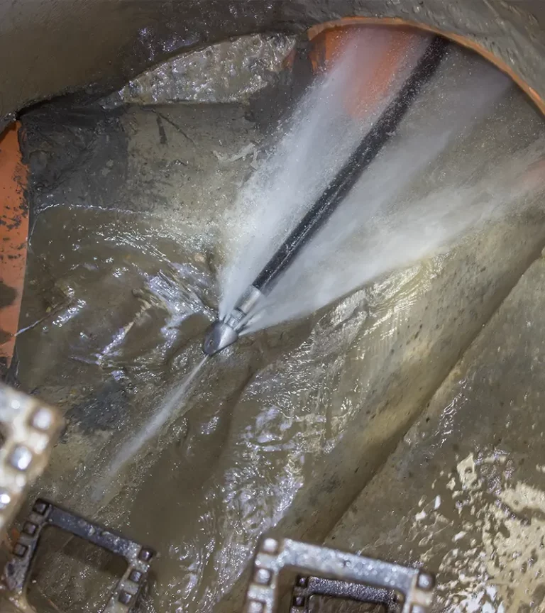 Hochdruckspülung im Einsatz